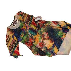 Amma Design Abstract Art to Wear Watercolor Bohemian Tunic Lagenlook Top Small